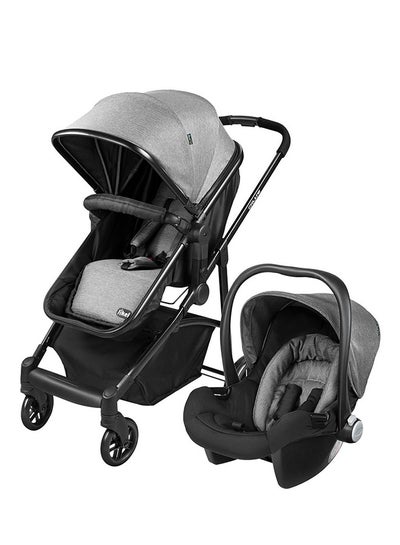 Buy Cruise Travel System with Rixa Car Seat For Infant, 0-3 Years - Grey in UAE