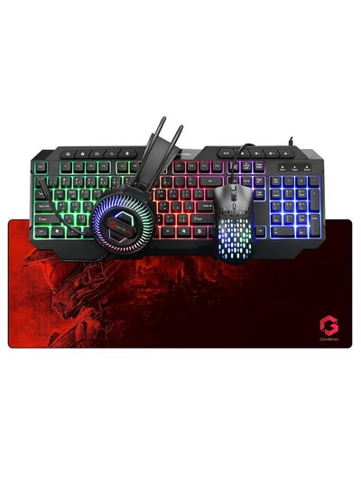 Buy GAMEON CYPHER XL All In One Gaming Bundle Keyboard Headset Mouse and Mousepad RGB Backlit USB Connectivity for Gamers Black in UAE