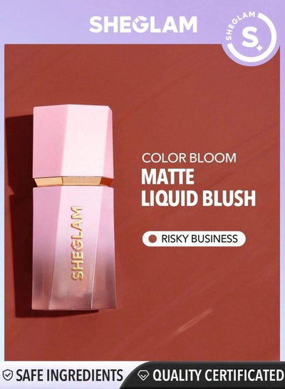 Buy Color Bloom Liquid Blush Matte 5.2ml Risky Business in UAE