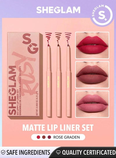 Buy So Lippy Lip Liner Set 3 Pcsset 075G Rose Graden in UAE