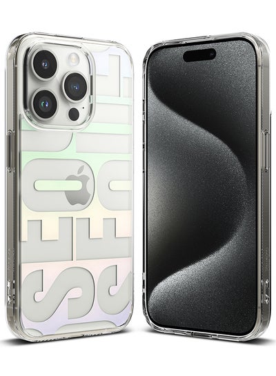 Buy Fusion Design Case Compatible With iPhone 15 Pro Max Anti-Scratch Minimal Yellowing Clear Hard Back Shockproof Bumper Phone Cover Seoul in Egypt