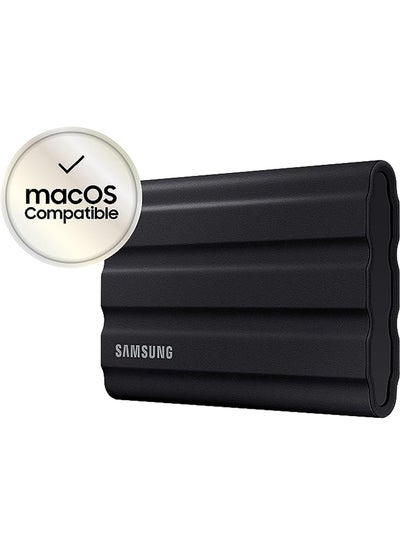 اشتري T7 Shield Portable SSD 2 TB - USB 3.2 Gen.2 External SSD Black (MU-PE2T0S/EU) 2 TB في الامارات