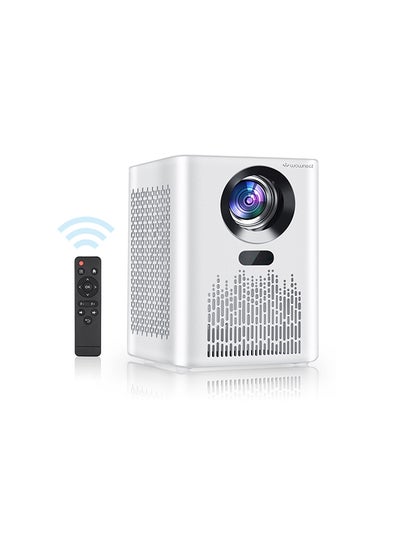 اشتري S8 Mini WiFi Projector 5000 Lumens Portable Outdoor Movie Projector with 100" Screen Supported WiFi Bluetooth Mirroring for Phone Home Theater Video Projector PROJ-WO-81-W White في الامارات