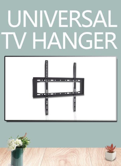 Buy TV Wall Mount 63 Inches Ultra Strong Fixed Bracket For Flat Curved Screen LED LCD OLED Plasma High-Quality Material Wide Compatibility Space Saver Strong Grip Black in UAE