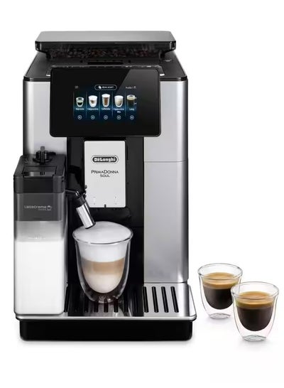 Buy PrimaDonna Soul Espresso Coffee Maker 19 Bar 2.2 L 1450 W ECAM610.55.SB Black/Silver in UAE