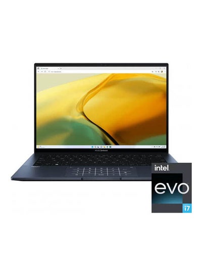 Buy Zenbook 14 Laptop With 14-Inch OLED Display, Core i5-1240P Processor/8GB RAM/51GB SSD/Intel Iris XE Graphics/Windows 11 Home English/Arabic Ponder Blue in Saudi Arabia