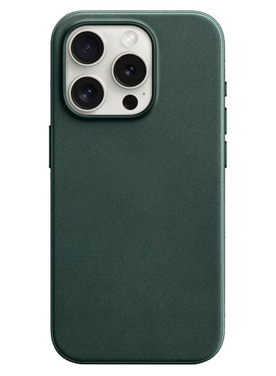 Buy iPhone 15 Pro Fine Woven Case With MagSafe Durable And Heavy Protection Green in UAE