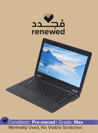 اشتري Renewed - Latitude E7270 (2016) Laptop With 12.5-Inch Display, Intel Core i7 Processor/6th GEN/8GB RAM/256GB SSD/520 Integrated HD Graphics English Black في السعودية