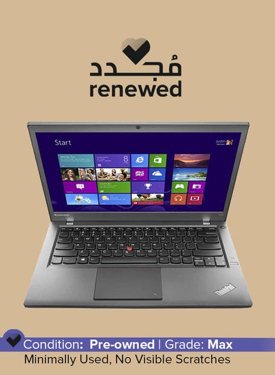 اشتري Renewed - Thinkpad T440s (2014) Business Laptop With 14-Inch Display, Intel Core i5 Processor/4th Gen/8GB RAM/256GB SSD/Intel HD Graphics 4400 With Keyboard English/Arabic Black في السعودية