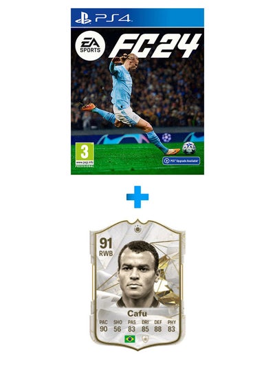 Buy Fc 24 Sports Playstation 4 With Egygamer Cafu Fc 24 Card Portrait in Egypt