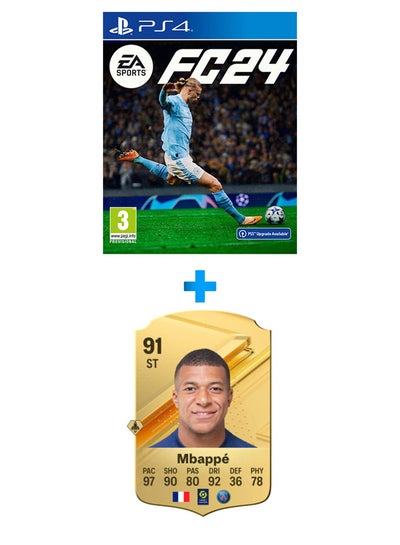 Buy Fc 24 Sports Playstation 4 With Egygamer Mbappe Fc 24 Card Portrait in Egypt