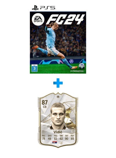 Buy Fc 24 Sports Playstation 5 With Egygamer Vidic Fc 24 Card Portrait in Egypt