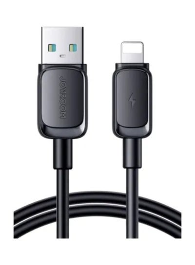 اشتري S-AL012A14 Multi-Color Series 2.4A USB-A to Lightning Fast Charging Data Cable 1.2m-Black Black في مصر
