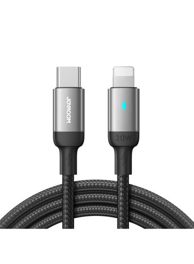 اشتري S-CL020A10 Extraordinary Series 20W Type-C to Lightning Fast Charging Data Cable 2m-Black Black في مصر