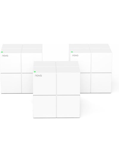 اشتري MW6, Mesh WiFi System, Dual Band Gigabit AC1200, Whole Home, Router Replacement, (3-pack) White في الامارات