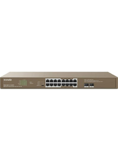 اشتري TEG1118P-16-250W 16GE+2SFP Ethernet Switch With 16-Port PoE, 36bps Switch Capacity, 100-240V AC 50/60Hz Input Voltage, 6KV Lightning Protection, 250W Power Supply, TEG1118P-16-250W Brown في الامارات