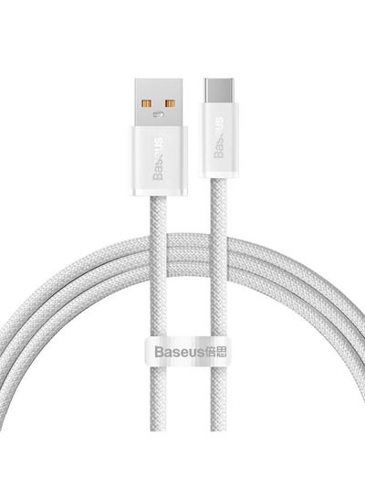 اشتري Baseus Dynamic Series Fast Charging Data Cable USB to Type-C 100W 1m White White في مصر