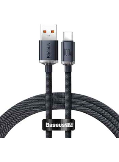 Buy Baseus Unbreakable Series Fast Charging Data Cable USB to Type-C 100W 1m Cluster Black Black in Egypt
