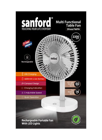 Buy RECHARGEABLE MINI FAN SF6667MFN Multicolour in UAE