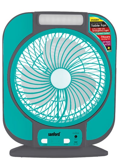 Buy RECHARGEABLE TABLE FAN SF6652RTF Multicolour in UAE