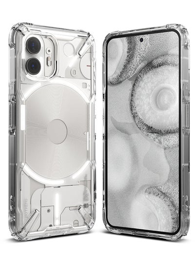 Buy Fusion-X For Nothing Phone 2 Case Cover Transparent Hard Back Soft Flexible TPU Bumper Scratch Resistant Shockproof Protection Clear in UAE