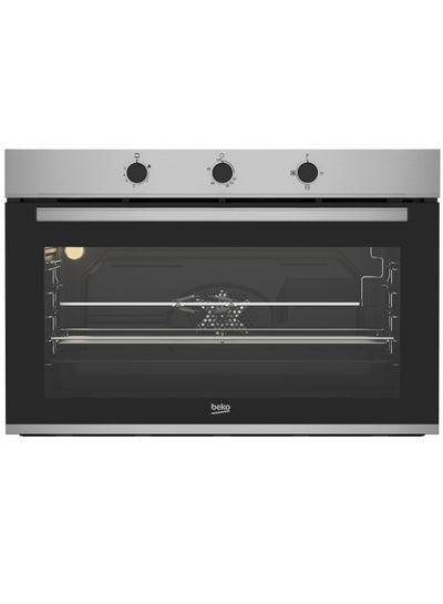 Buy Built-In Gas Oven With Fan, 96 Liters, 90Cm BBWHT12104XS Black / Silver in Egypt