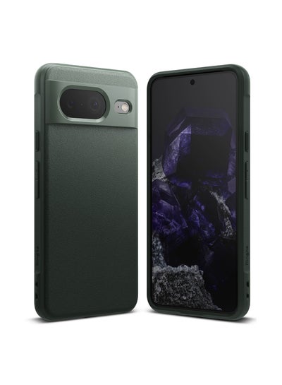 Buy Onyx Feels Good In The Hand Compatible With Google Pixel 8 Case, Anti-Fingerprint Technology Prevents Oily Smudges Non-Slip Enhanced Grip Precise Cutouts For Camera Lenses Dark Green in UAE