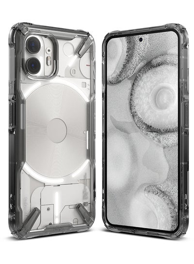 Buy Fusion-X For Nothing Phone 2 Case Cover Transparent Hard Back Soft Flexible TPU Bumper Scratch Resistant Shockproof Black in UAE