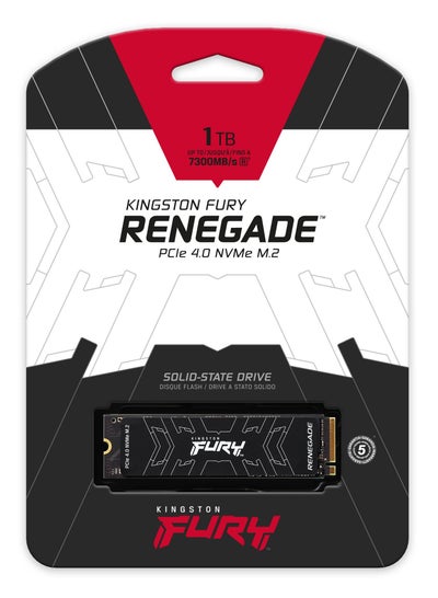 اشتري Fury Renegade 1 تيرابايت PCIe Gen 4.0 NVMe M.2 SSD داخلي للألعاب | ما يصل إلى 7300 ميجابايت/ثانية | موزع حرارة الجرافين | 3D تي ال سي ناند | يعمل مع PS5 | SFYRS/1000G - محرك الأقراص ذو الحالة الصلبة في السعودية