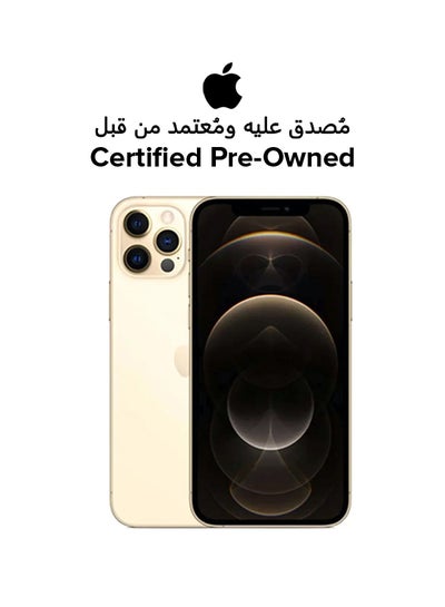 Buy Certified Pre owned - iPhone 12 Pro With Facetime 128GB Gold 5G - International Version in Saudi Arabia
