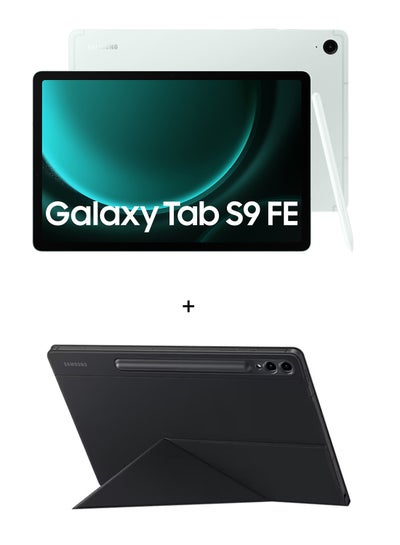 Buy Galaxy Tab S9 FE  Light Green 6GB RAM 128GB Wifi With Book Cover - Middle East Version in UAE