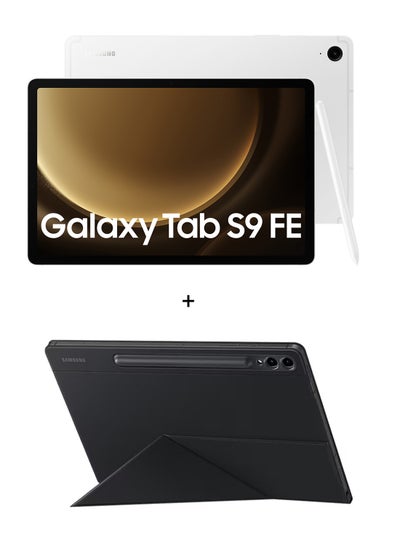 اشتري Galaxy Tab S9 FE  Silver 6GB RAM 128GB 5G With Book Cover - Middle East Version في الامارات