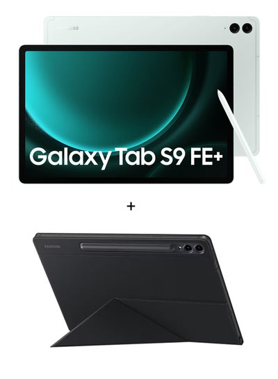 Buy Galaxy Tab S9 FE Plus Light Green 8GB RAM 128GB 5G With Book Cover - Middle East Version in UAE