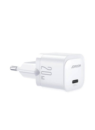 Buy Mini charger USB C 20W PD Joyroom JR-TCF02 - White in Egypt