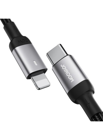 اشتري S-CL020A10 Extraordinary Series 20W Type-C to Lightning Fast Charging Data Cable 1.2m- Black في مصر