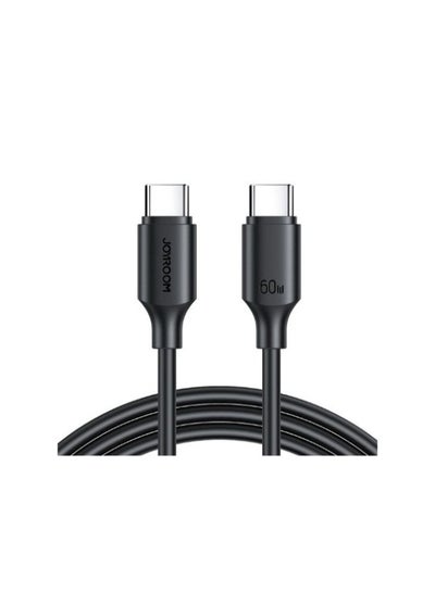 اشتري JR - S-CC060A9 60W Type-C to Type-C Fast Charging Data Cable 1m- Black في مصر