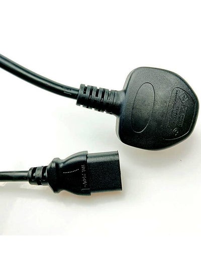 Buy 1.5m 3-Pin Power Cord UK Plug Black with C13 Black in Saudi Arabia