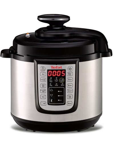 Buy Fast And Delicious Multicooker Electric Pressure Cooker 25 Automatic Programs Up To 80% Faster Cooking Energy Saving Recipe Book 6 L 1200 W CY505 Black & Stainless Steel in UAE