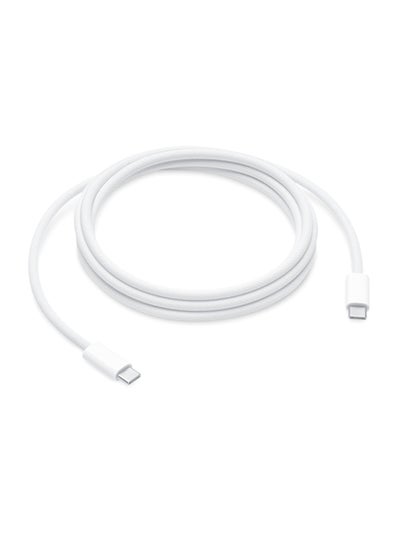 Buy Type-C To Type-C 240W Charge Cable 2M White in UAE