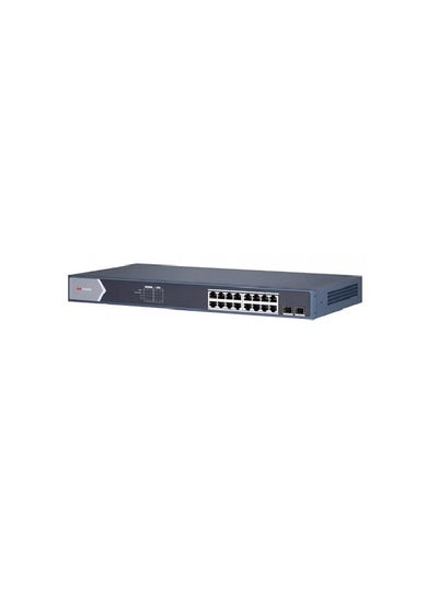 اشتري 16 Port Gigabit Unmanaged POE Switch DS-3E0518P-E/M Compaitablw with JK Vision BNC Black في الامارات