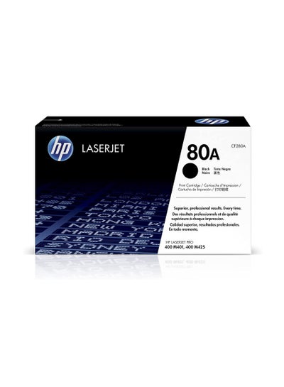 Buy HP 80A Black Original LaserJet Toner Cartridge - CF280A Black in Egypt