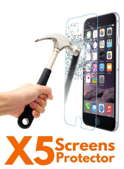 Buy 5 screen protectors for iPhone 6 from Joyroom Black in Egypt