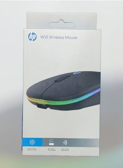 Buy w10 Wireless Rechargable Mouse Black in Egypt