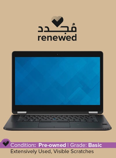 Buy Renewed - Latitude E7470 Laptop With 14-Inch Display,Intel Core i5 Processor/6th Gen/8GB RAM/256GB SSD/1.74GB Intel HD Graphics 520 English Black in Saudi Arabia