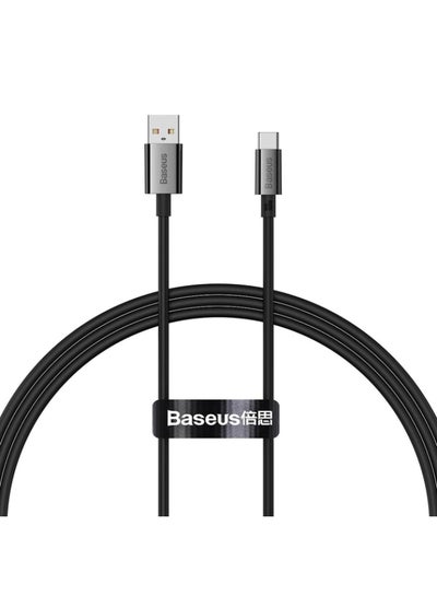 اشتري Superior Series Fast Charging Data Cable USB to Type-C 100W 1m Cluster Black black في مصر