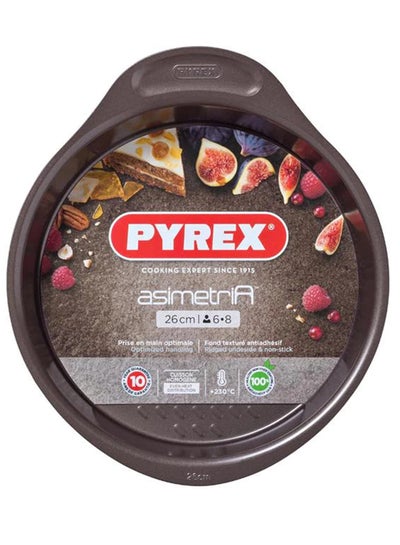 Buy Pyrex Asimetria Flan Pan Round Brown 26cm in UAE