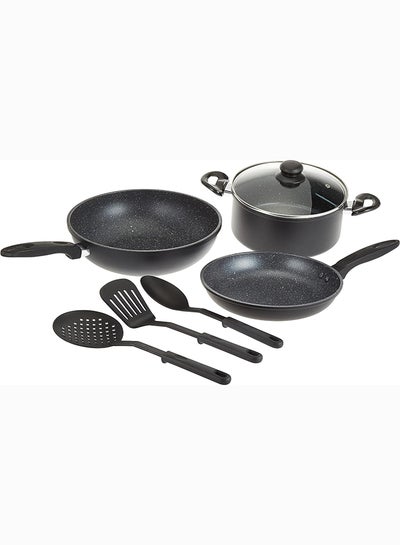 Buy Pyrex Elegance Cooking Set Mix 7pcs black 40 X 29.5 X 19cm in UAE