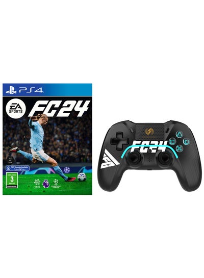 Buy Sports FC 24 With LOG FC 24 Edition Controller - Black - PlayStation 4 (PS4) in Saudi Arabia