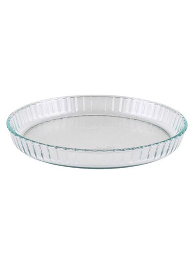 Buy Bake and Enjoy Flan Dish Round 28Cm 1.6L Transparent 28 x 28 x 3.8 cmcm in UAE