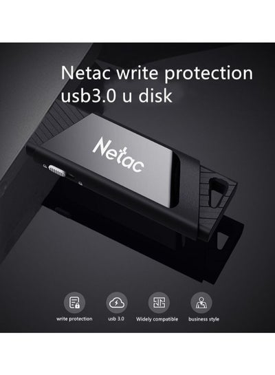 اشتري Netac U336 USB3.0 Write protect Switch Flash Drive 128GB BLACK 128 GB في السعودية